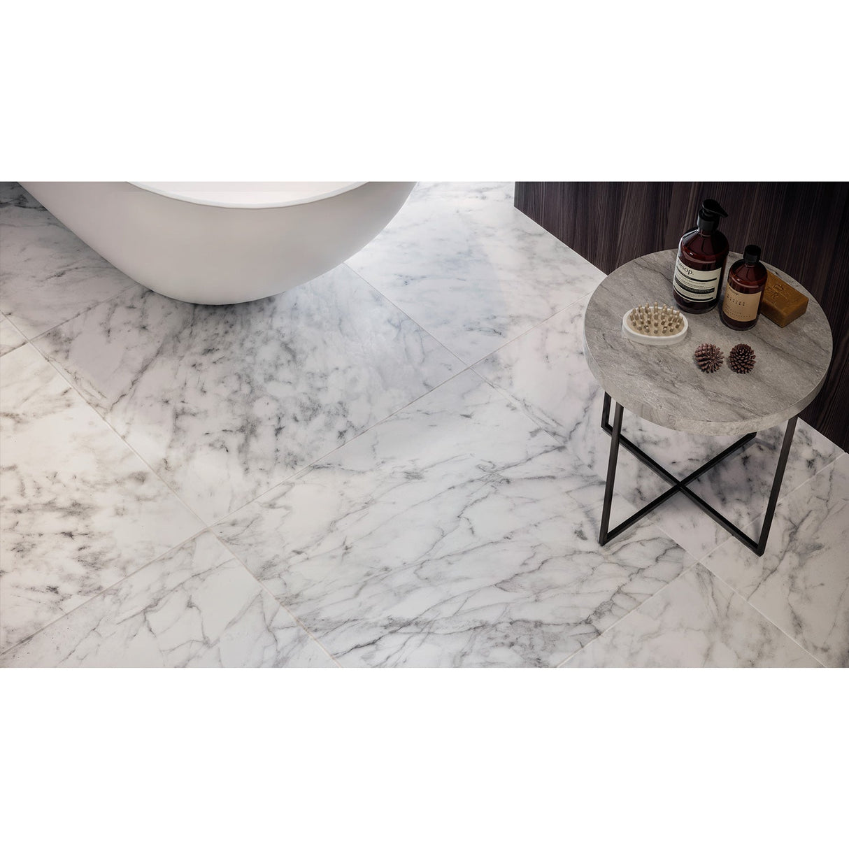 Anatolia Tile 12X24 Plata Carrara M Matte 4500-0976-0 Carrara Abisso 12x24 Matte - premium natural stone mosaic tile from Anatolia Tile, available at PoshHaus showroom in Keene, NH