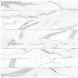 Anatolia Tile 3X12 Raffino Plane Statuario Matte 4000-0277-0 Statuario Valore Artisan - premium natural stone mosaic tile from Anatolia Tile, available at PoshHaus showroom in Keene, NH