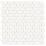 Anatolia Tile 1 Inch Soho Matte Canvas White Porcelain Hexagon Mosaic. 1 Sheet = .93 Sq. Ft. 4501-0562-0  - premium natural stone mosaic tile from Anatolia Tile, available at PoshHaus showroom in Keene, NH