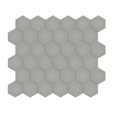 Anatolia Tile Soho 2 Inch Hexagon Cement Chic Matte Porcelain Mosaics. 1 Sheet = .94 Sq. Ft. 4501-0459-0  - premium natural stone mosaic tile from Anatolia Tile, available at PoshHaus showroom in Keene, NH