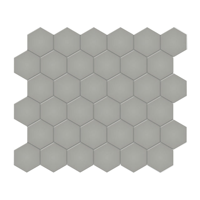 Anatolia Tile Soho 2 Inch Hexagon Cement Chic Matte Porcelain Mosaics. 1 Sheet = .94 Sq. Ft. 4501-0459-0  - premium natural stone mosaic tile from Anatolia Tile, available at PoshHaus showroom in Keene, NH