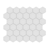 Anatolia Tile Soho 2 Inch Hexagon Gallery Grey Matte Porcelain Mosaics. 1 Sheet = .94 Sq. Ft. 4501-0456-0  - premium natural stone mosaic tile from Anatolia Tile, available at PoshHaus showroom in Keene, NH