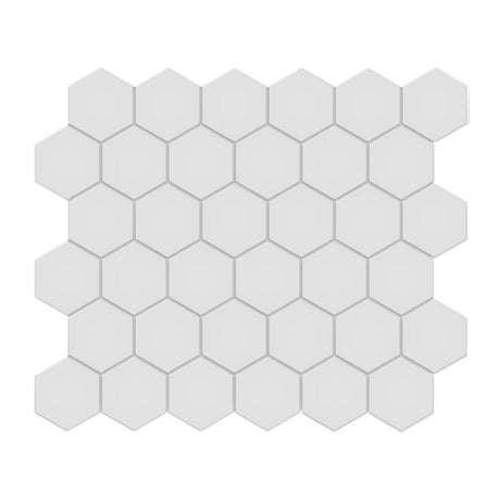 Anatolia Tile Soho 2 Inch Hexagon Gallery Grey Matte Porcelain Mosaics. 1 Sheet = .94 Sq. Ft. 4501-0456-0  - premium natural stone mosaic tile from Anatolia Tile, available at PoshHaus showroom in Keene, NH