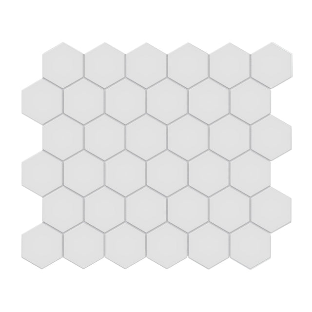 Anatolia Tile Soho 2 Inch Hexagon Gallery Grey Unglazed Porcelain Mosaics. 1 Sheet = .94 Sq. Ft. 4501-0465-0  - premium natural stone mosaic tile from Anatolia Tile, available at PoshHaus showroom in Keene, NH
