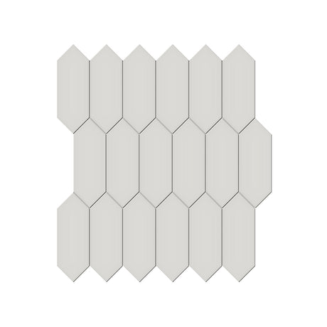 Anatolia Tile 2X5 Soho Halo Grey Glossy Porcelain Picket Mosaics. 1 Sheet = .97 Sq. Ft. 4501-0483-0  - premium natural stone mosaic tile from Anatolia Tile, available at PoshHaus showroom in Keene, NH