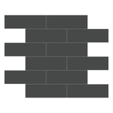 Anatolia Tile 2X6 Soho Retro Black Glossy Porcelain Brick Mosaics. 1 Sheet = .95 Sq. Ft. 4501-0500-0  - premium natural stone mosaic tile from Anatolia Tile, available at PoshHaus showroom in Keene, NH