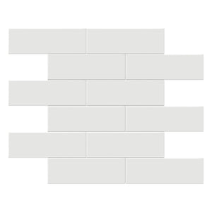 Anatolia Tile 2X6 Soho Vintage Grey Glossy Porcelain Brick Mosaics. 1 Sheet = .95 Sq. Ft. 4501-0495-0  - premium natural stone mosaic tile from Anatolia Tile, available at PoshHaus showroom in Keene, NH