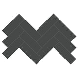 Anatolia Tile 2X6 Soho Retro Black Glossy Herringbone Porcelain Mosaics. 1 Sheet = .95 Sq. Ft. 4501-0525-0  - premium natural stone mosaic tile from Anatolia Tile, available at PoshHaus showroom in Keene, NH