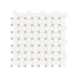 Anatolia Tile Soho Canvas White Matte Porcelain Basketweave Mosaic With Soft Sage Dot. 1 Sheet = .96 Sq. Ft. 4501-0471-0  - premium natural stone mosaic tile from Anatolia Tile, available at PoshHaus showroom in Keene, NH
