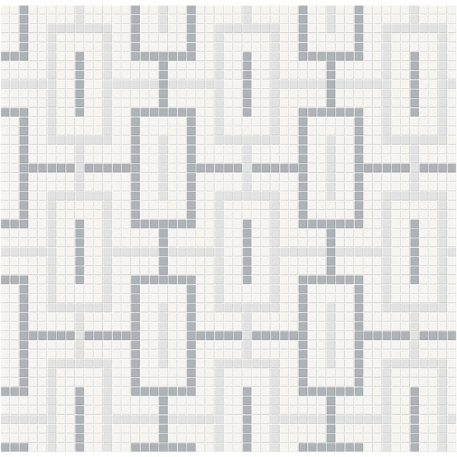 Anatolia Tile Soho Afternoon Blend Chain Pattern Matte Porcelain Mosaics. 1 Sheet = .91 Sq. Ft. 4501-0543-0  - premium natural stone mosaic tile from Anatolia Tile, available at PoshHaus showroom in Keene, NH