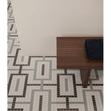 Anatolia Tile Soho Dawn Blend Chain Pattern Matte Porcelain Mosaics. 1 Sheet = .91 Sq. Ft. 4501-0546-0  - premium natural stone mosaic tile from Anatolia Tile, available at PoshHaus showroom in Keene, NH