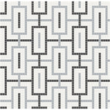 Anatolia Tile Soho Dawn Blend Chain Pattern Matte Porcelain Mosaics. 1 Sheet = .91 Sq. Ft. 4501-0546-0  - premium natural stone mosaic tile from Anatolia Tile, available at PoshHaus showroom in Keene, NH