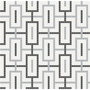 Soho Dawn Blend Chain Pattern Matte Porcelain Mosaics. 1 Sheet = .91 Sq. Ft.