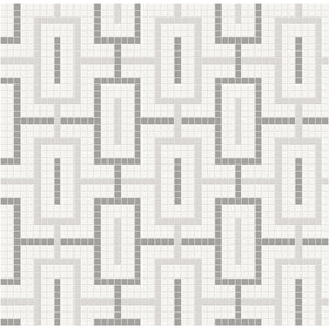 Anatolia Tile Soho Evening Blend Chain Pattern Matte Porcelain Mosaics. 1 Sheet = .91 Sq. Ft. 4501-0544-0  - premium natural stone mosaic tile from Anatolia Tile, available at PoshHaus showroom in Keene, NH