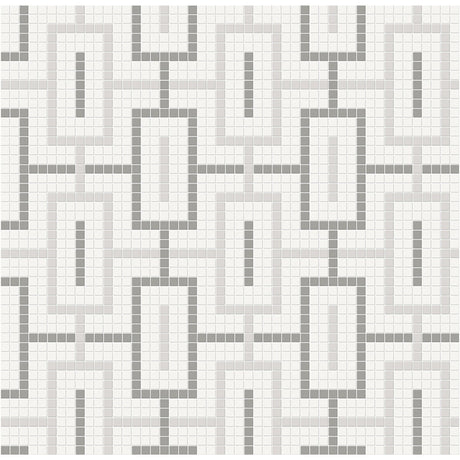 Anatolia Tile Soho Evening Blend Chain Pattern Matte Porcelain Mosaics. 1 Sheet = .91 Sq. Ft. 4501-0544-0  - premium natural stone mosaic tile from Anatolia Tile, available at PoshHaus showroom in Keene, NH
