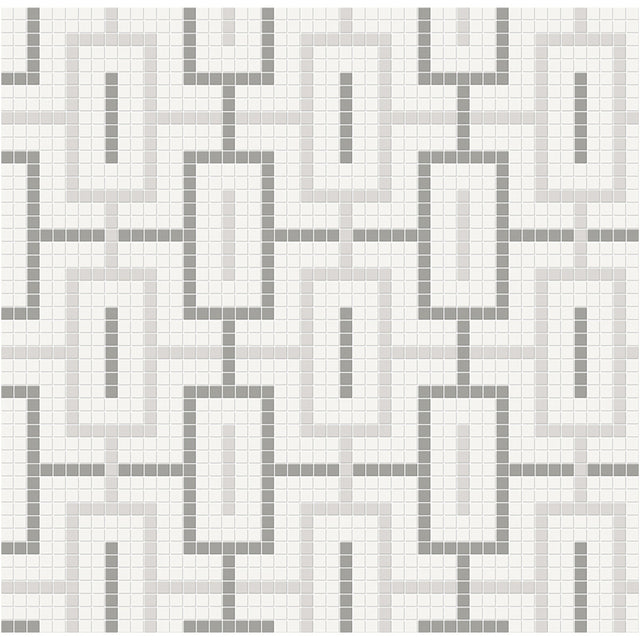 Anatolia Tile Soho Evening Blend Chain Pattern Matte Porcelain Mosaics. 1 Sheet = .91 Sq. Ft. 4501-0544-0  - premium natural stone mosaic tile from Anatolia Tile, available at PoshHaus showroom in Keene, NH