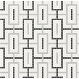 Anatolia Tile Soho Midnight Blend Chain Pattern Matte Porcelain Mosaics. 1 Sheet = .91 Sq. Ft. 4501-0545-0  - premium natural stone mosaic tile from Anatolia Tile, available at PoshHaus showroom in Keene, NH