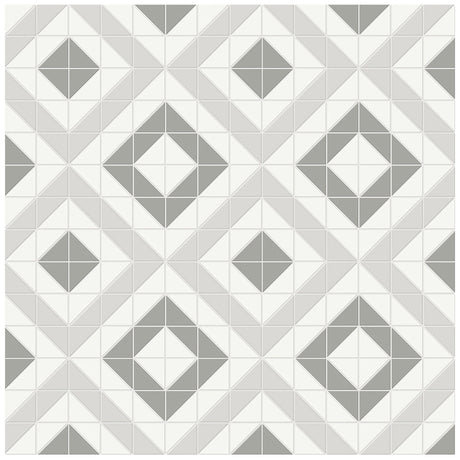 Anatolia Tile Soho Evening Blend Cubic Pattern Matte Porcelain Mosaics. 1 Sheet = .69 Sq. Ft. 4501-0549-0  - premium natural stone mosaic tile from Anatolia Tile, available at PoshHaus showroom in Keene, NH