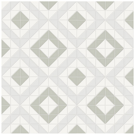 Anatolia Tile Soho Morning Blend Cubic Pattern Matte Porcelain Mosaics. 1 Sheet = .69 Sq. Ft. 4501-0547-0  - premium natural stone mosaic tile from Anatolia Tile, available at PoshHaus showroom in Keene, NH