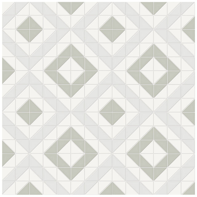 Anatolia Tile Soho Morning Blend Cubic Pattern Matte Porcelain Mosaics. 1 Sheet = .69 Sq. Ft. 4501-0547-0  - premium natural stone mosaic tile from Anatolia Tile, available at PoshHaus showroom in Keene, NH