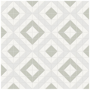 Soho Morning Blend Cubic Pattern Matte Porcelain Mosaics. 1 Sheet = .69 Sq. Ft.