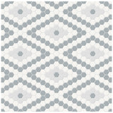 Anatolia Tile Soho Afternoon Blend Diamond Pattern Matte Porcelain Mosaics. 1 Sheet = .71 Sq. Ft. 4501-0558-0  - premium natural stone mosaic tile from Anatolia Tile, available at PoshHaus showroom in Keene, NH