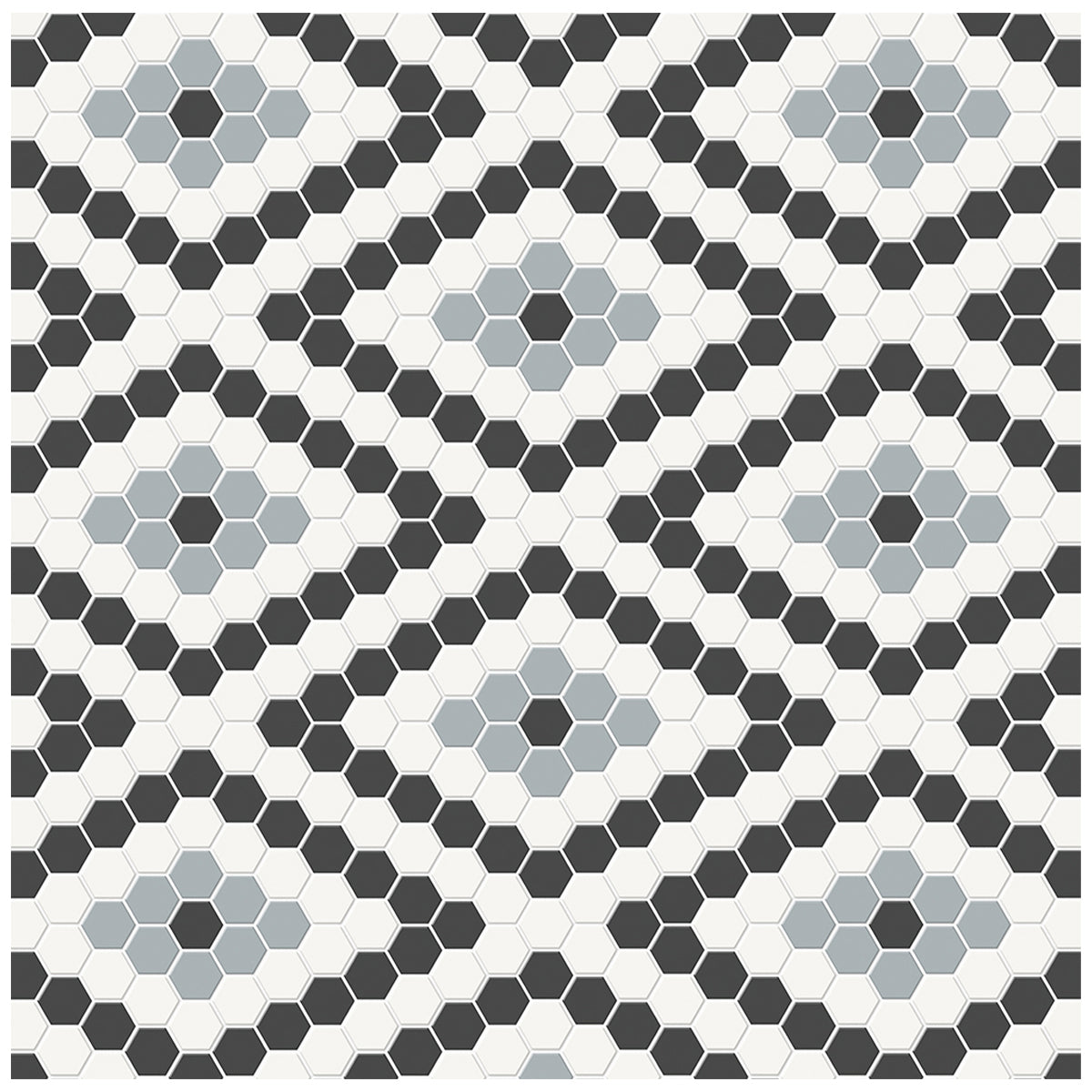 Anatolia Tile Soho Dawn Blend Diamond Pattern Matte Porcelain Mosaics. 1 Sheet = .71 Sq. Ft. 4501-0561-0  - premium natural stone mosaic tile from Anatolia Tile, available at PoshHaus showroom in Keene, NH