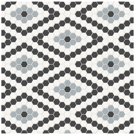 Anatolia Tile Soho Dawn Blend Diamond Pattern Matte Porcelain Mosaics. 1 Sheet = .71 Sq. Ft. 4501-0561-0  - premium natural stone mosaic tile from Anatolia Tile, available at PoshHaus showroom in Keene, NH