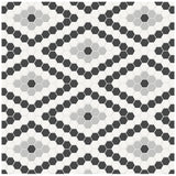 Anatolia Tile Soho Midnight Blend Diamond Pattern Matte Porcelain Mosaics. 1 Sheet = .71 Sq. Ft. 4501-0560-0  - premium natural stone mosaic tile from Anatolia Tile, available at PoshHaus showroom in Keene, NH