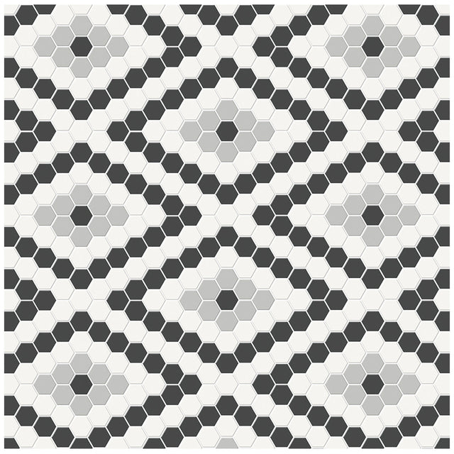 Anatolia Tile Soho Midnight Blend Diamond Pattern Matte Porcelain Mosaics. 1 Sheet = .71 Sq. Ft. 4501-0560-0  - premium natural stone mosaic tile from Anatolia Tile, available at PoshHaus showroom in Keene, NH