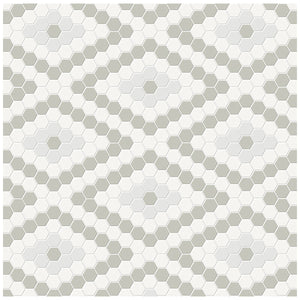 Anatolia Tile Soho Morning Blend Diamond Pattern Matte Porcelain Mosaics. 1 Sheet = .71 Sq. Ft. 4501-0557-0  - premium natural stone mosaic tile from Anatolia Tile, available at PoshHaus showroom in Keene, NH