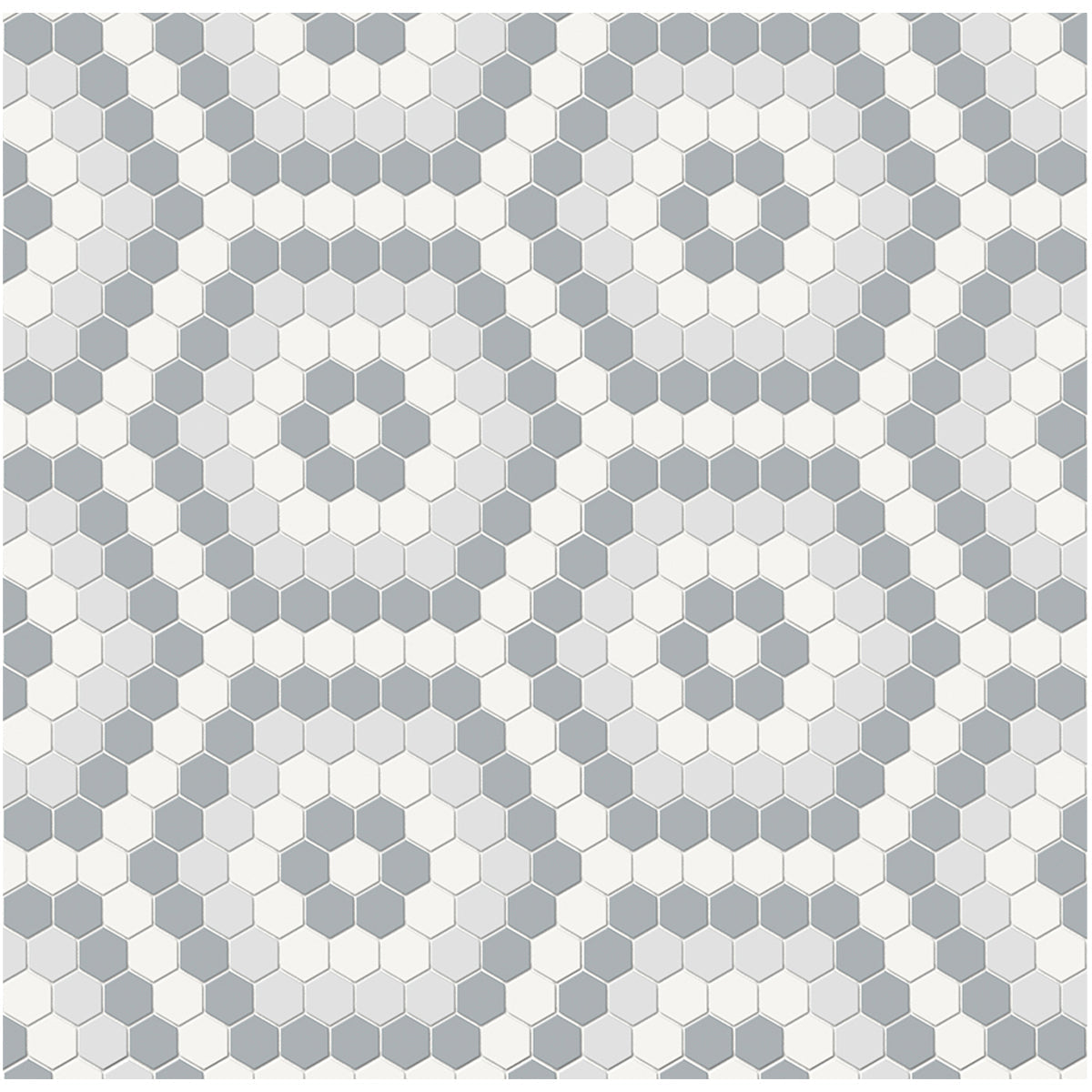 Anatolia Tile Soho Afternoon Blend Hexagon Pattern Matte Porcelain Mosaics. 1 Sheet = .83 Sq. Ft. 4501-0553-0  - premium natural stone mosaic tile from Anatolia Tile, available at PoshHaus showroom in Keene, NH