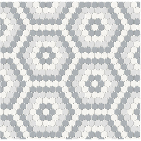 Anatolia Tile Soho Afternoon Blend Hexagon Pattern Matte Porcelain Mosaics. 1 Sheet = .83 Sq. Ft. 4501-0553-0  - premium natural stone mosaic tile from Anatolia Tile, available at PoshHaus showroom in Keene, NH