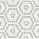 Anatolia Tile Soho Morning Blend Hexagon Pattern Matte Porcelain Mosaics. 1 Sheet = .83 Sq. Ft. 4501-0552-0  - premium natural stone mosaic tile from Anatolia Tile, available at PoshHaus showroom in Keene, NH