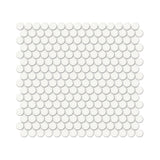 Anatolia Tile 3/4 Inch Soho Matte Canvas White Penny Round Porcelain Mosaics. 1 Sheet = .97 Sq. Ft. 4501-0435-0  - premium natural stone mosaic tile from Anatolia Tile, available at PoshHaus showroom in Keene, NH
