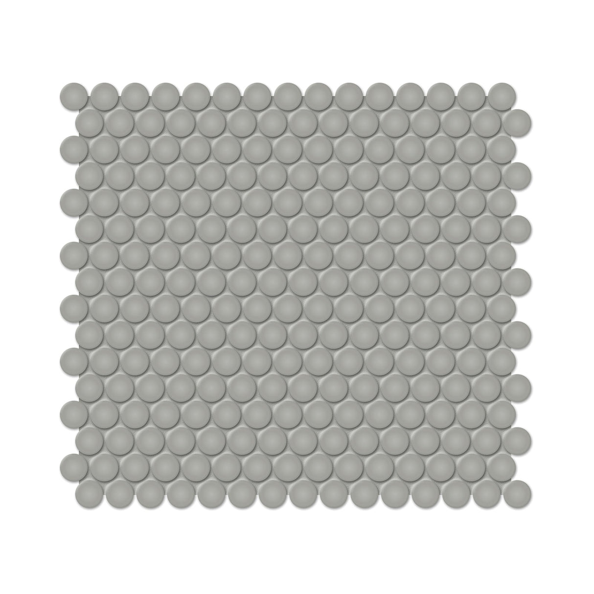 Anatolia Tile 3/4 Inch Soho Glossy Cement Chic Penny Round Porcelain Mosaics. 1 Sheet = .97 Sq. Ft. 4501-0431-0  - premium natural stone mosaic tile from Anatolia Tile, available at PoshHaus showroom in Keene, NH