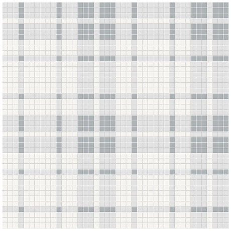 Anatolia Tile Soho Afternoon Blend Plaid Pattern Matte Porcelain Mosaics. 1 Sheet = 1.24 Sq. Ft. 4501-0538-0  - premium natural stone mosaic tile from Anatolia Tile, available at PoshHaus showroom in Keene, NH