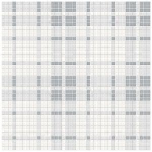 Soho Afternoon Blend Plaid Pattern Matte Porcelain Mosaics. 1 Sheet = 1.24 Sq. Ft.