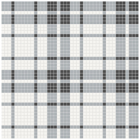 Anatolia Tile Soho Dawn Blend Plaid Pattern Matte Porcelain Mosaics. 1 Sheet = 1.24 Sq. Ft. 4501-0541-0  - premium natural stone mosaic tile from Anatolia Tile, available at PoshHaus showroom in Keene, NH