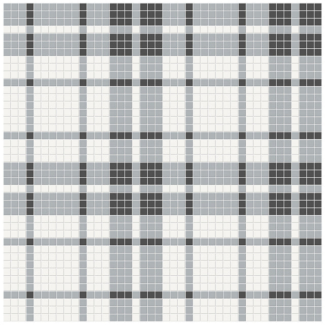 Anatolia Tile Soho Dawn Blend Plaid Pattern Matte Porcelain Mosaics. 1 Sheet = 1.24 Sq. Ft. 4501-0541-0  - premium natural stone mosaic tile from Anatolia Tile, available at PoshHaus showroom in Keene, NH