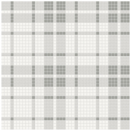 Anatolia Tile Soho Evening Blend Plaid Pattern Matte Porcelain Mosaics. 1 Sheet = 1.24 Sq. Ft. 4501-0539-0  - premium natural stone mosaic tile from Anatolia Tile, available at PoshHaus showroom in Keene, NH