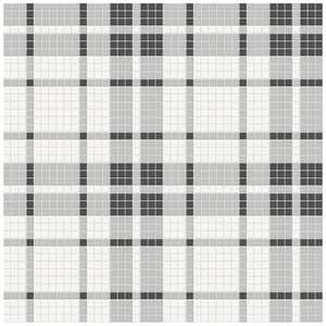 Soho Midnight Blend Plaid Pattern Matte Porcelain Mosaics. 1 Sheet = 1.24 Sq. Ft.