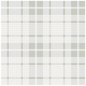 Soho Morning Blend Plaid Pattern Matte Porcelain Mosaics. 1 Sheet = 1.24 Sq. Ft.