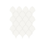 Anatolia Tile Soho Canvas White Glossy Porcelain Scallop Mosaics. 1 Sheet = 1 Sq. Ft. 4501-0512-0  - premium natural stone mosaic tile from Anatolia Tile, available at PoshHaus showroom in Keene, NH