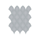 Anatolia Tile Soho Cloud Blue Glossy Porcelain Scallop Mosaics. 1 Sheet = 1 Sq. Ft. 4501-0518-0  - premium natural stone mosaic tile from Anatolia Tile, available at PoshHaus showroom in Keene, NH