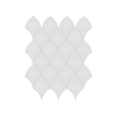 Anatolia Tile Soho Gallery Grey Glossy Porcelain Scallop Mosaics. 1 Sheet = 1 Sq. Ft. 4501-0514-0  - premium natural stone mosaic tile from Anatolia Tile, available at PoshHaus showroom in Keene, NH
