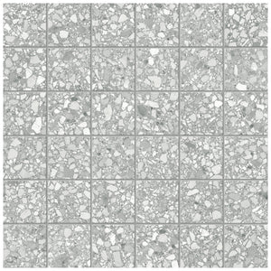 Anatolia Tile 2X2 Station Ash Matte 36 Piece Porcelain Mosaics. 1 Sheet = .96 Sq. Ft. 4501-0318-0 (63-668) Ash 2x2 - premium natural stone mosaic tile from Anatolia Tile, available at PoshHaus showroom in Keene, NH