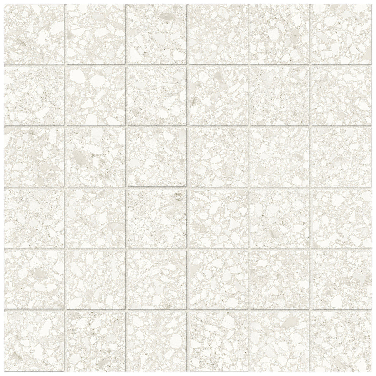 Anatolia Tile 2X2 Station Ivory Matte 36 Piece Porcelain Mosaics. 1 Sheet = .96 Sq. Ft. 4501-0316-0 (63-666) Ivory 2x2 - premium natural stone mosaic tile from Anatolia Tile, available at PoshHaus showroom in Keene, NH
