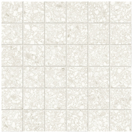 Anatolia Tile 2X2 Station Ivory Matte 36 Piece Porcelain Mosaics. 1 Sheet = .96 Sq. Ft. 4501-0316-0 (63-666) Ivory 2x2 - premium natural stone mosaic tile from Anatolia Tile, available at PoshHaus showroom in Keene, NH