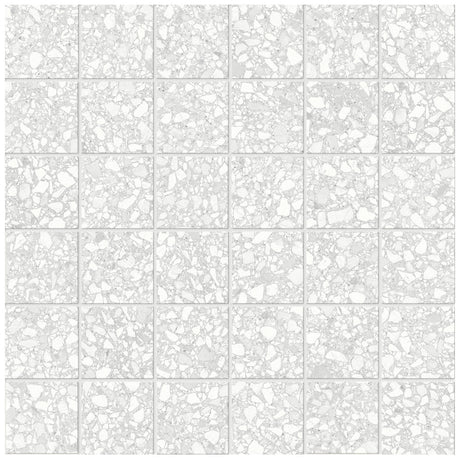 Anatolia Tile 2X2 Station Pearl Matte 36 Piece Porcelain Mosaics. 1 Sheet = .96 Sq. Ft. 4501-0317-0 (63-667) Pearl 2x2 - premium natural stone mosaic tile from Anatolia Tile, available at PoshHaus showroom in Keene, NH